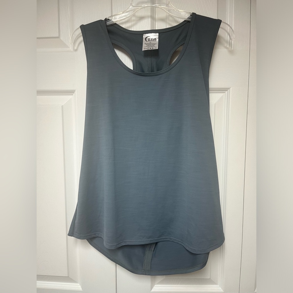 Zyia gray vented open back tank - XL